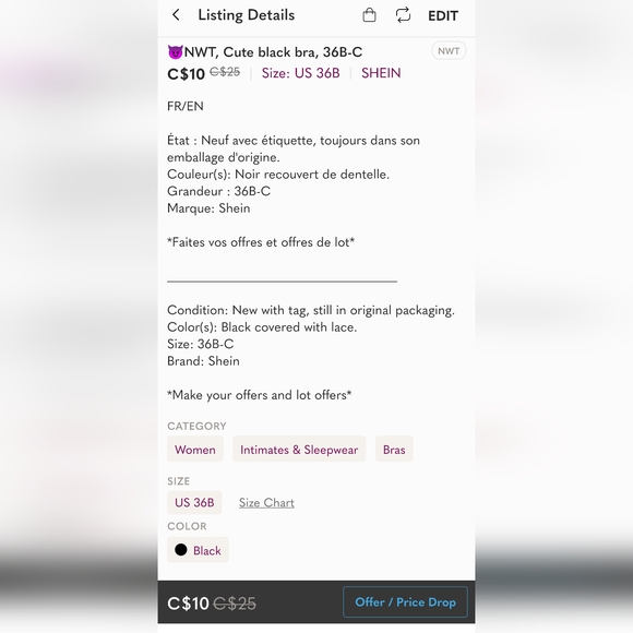 BUNDLE| 36B Bras & MEDIUM Panties | ALL BRAND NEW! - Picture 8 of 15